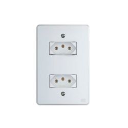 CONJUNTO 2 TOMADA 2P+T 10A BRANCO EQUILE - 09805 - Comercial Leal