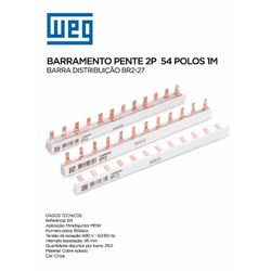 BARRAMENTO PENTE 80A BIPOLAR 54P 1M WEG - 09071 - Comercial Leal
