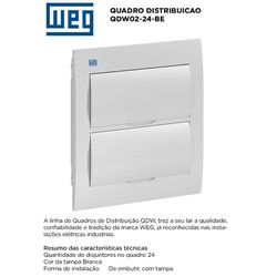 QUADRO DE DISJUNTOR 24 DIN EMBUTIR WEG - 09245 - Comercial Leal