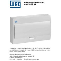 QUADRO DE DISJUNTOR 18 DIN SOBREPOR WEG - 09248 - Comercial Leal