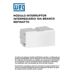 MODULO INT INTERMEDIARIO 10A BRANCO REFINATTO - 11... - Comercial Leal