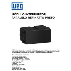 MODULO INT PARALELO PRETO REFINATTO - 11099 - Comercial Leal