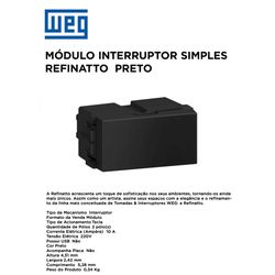 MODULO INT SIMPLES PRETO REFINATTO - 11098 - Comercial Leal