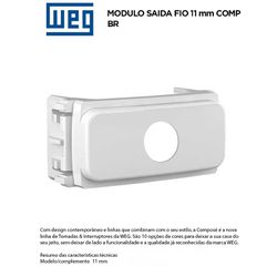 MODULO COM FURO (2UN) BRANCO COMPOSÉ - 09104 - Comercial Leal
