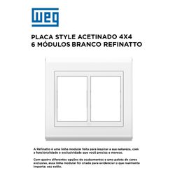 PLACA 4X4 6 MOD BRANCO ACETINADO REFINATTO STYLE -... - Comercial Leal