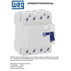 INTERRUPTOR DR TETRA 25A WEG - 09064 - Comercial Leal