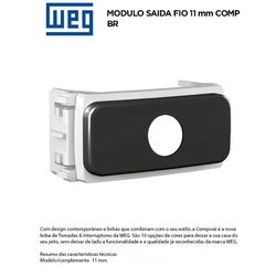 MODULO COM FURO (2UN) PRETO COMPOSÉ - 09105 - Comercial Leal