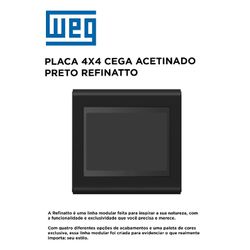 PLACA 4X4 CEGA PRETO ACETINADO REFINATTO STYLE - 1... - Comercial Leal