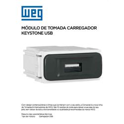 MODULO TOMADA USB BIVOLT KEYSTONE PRETO COMPOSÉ - ... - Comercial Leal