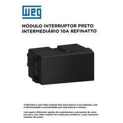 MODULO INT INTERMEDIARIO 10A PRETO REFINATTO - 112... - Comercial Leal