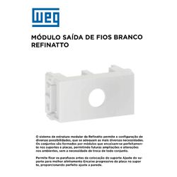 MODULO SAÍDA DE FIO BRANCO 2 PEÇAS REFINATTO - 11... - Comercial Leal