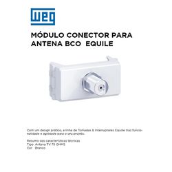 MODULO CONECTOR PARA ANTENA BRANCO EQUILE - 09789 - Comercial Leal