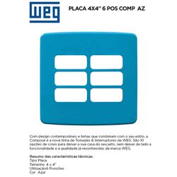 PLACA 4X4 6 MOD AZUL COMPOSÉ - 09182 - Comercial Leal