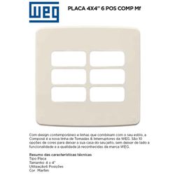 PLACA 4X4 6 MOD MARFIM COMPOSÉ - 09185 - Comercial Leal