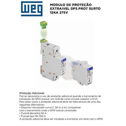 MOD EXTRAIVEL DPS PROT SURTO 12KA 275V WEG - 0940 - Comercial Leal