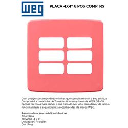 PLACA 4X4 6 MOD ROSA COMPOSÉ - 09183 - Comercial Leal