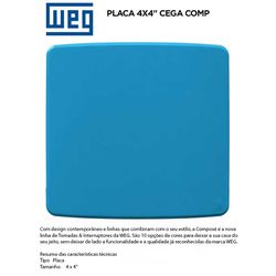 PLACA 4X4 CEGA AZUL COMPOSÉ - 09155 - Comercial Leal