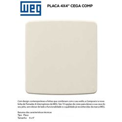 PLACA 4X4 CEGA MARFIM COMPOSÉ - 09158 - Comercial Leal
