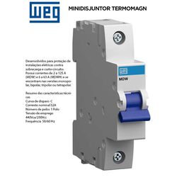 DISJUNTOR DIN UNIPOLAR 32A WEG - 09028 - Comercial Leal