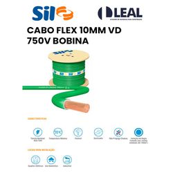 CABO FLEX 10MM VERDE 750V BOBINA SIL - (Vendido po... - Comercial Leal