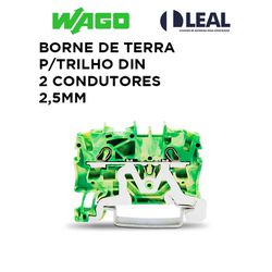 BORNE DE TERRA PARA TRILHO DIN 2 CONDUTORES 2,5MM ... - Comercial Leal