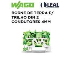 BORNE DE TERRA PARA TRILHO DIN 2 CONDUTORES 4MM WA... - Comercial Leal