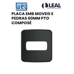 PLACA EMBUTIR MOVEIS E PEDRAS 60MM PRETO COMPOSÉ ... - Comercial Leal