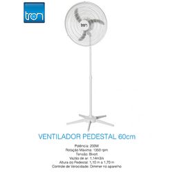 VENTILADOR OSCILANTE COLUNA BIVOLT 60CM PP BRANCO ... - Comercial Leal