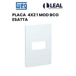 PLACA 4X2 1 MOD BCO ESATTA - 13101 - Comercial Leal
