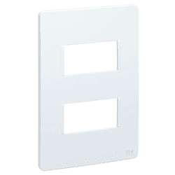 PLACA 4X2 2 MOD BRANCO ESATTA - 13102 - Comercial Leal