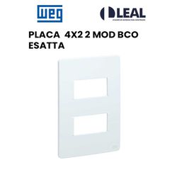PLACA 4X2 2 MOD BRANCO ESATTA - 13102 - Comercial Leal
