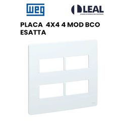 PLACA 4X4 4 MODULOS BRANCO ESATTA - 13106 - Comercial Leal