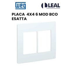 PLACA 4X4 6 MODULO BRANCO ESATTA - 13107 - Comercial Leal