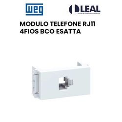 MODULO TELEFONE RJ11 4 FIOS BRANCO ESATTA - 13117 - Comercial Leal
