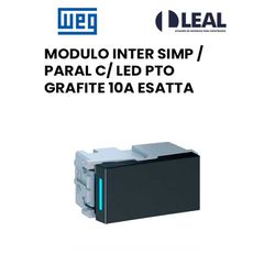 MODULO INTERRUPTOR SIMPLES PARALELO COM LED PRETO ... - Comercial Leal