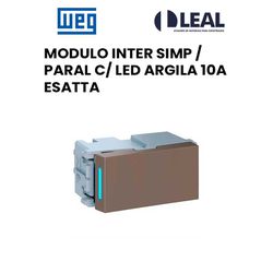 MODULO INTERRUPTOR SIMPLES PARALELO COM LED ARGILA... - Comercial Leal