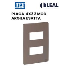 PLACA 4X2 2 MODULOS ARGILA ESATTA - 13161 - Comercial Leal