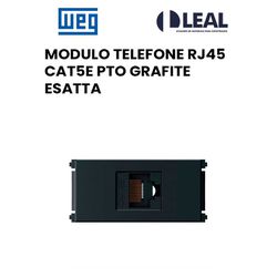 MODULO TELEFONE RJ45 CAT5E PRETO GRAFITE ESATTA - ... - Comercial Leal