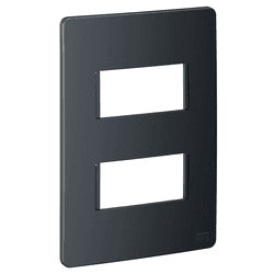 PLACA 4X2 2 POSTOS GRAFITE ESATTA - 13181 - Comercial Leal