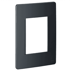 PLACA 4X2 3 POSTOS GRAFITE ESATTA - 13182 - Comercial Leal