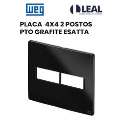 PLACA 4X4 2 POSTOS PTO GRAFITE ESATTA - 13184 - Comercial Leal