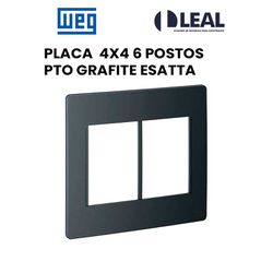 PLACA 4X4 6 POSTOS PTO GRAFITE ESATTA - 13186 - Comercial Leal