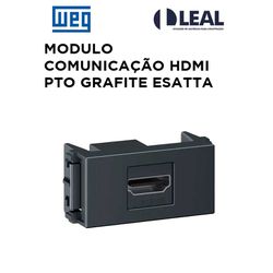MODULO COMUNICAÇÃO HDMI PRETO GRAFITE ESATTA - 131... - Comercial Leal