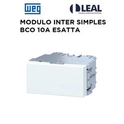 MODULO INTERRUPTOR SIMPLES BRANCO 10A ESATTA - 131... - Comercial Leal