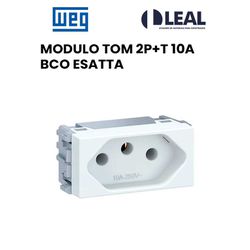 MODULO TOMADA 2P+T 10A BRANCO ESATTA - 13192 - Comercial Leal