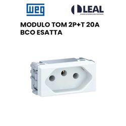 MODULO TOMADA 2P+T 20A BRANCO ESATTA - 13193 - Comercial Leal