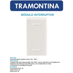 MODULO INTERRUPTOR BIPOLAR PARALELO 10A 250V - LIN... - Comercial Leal
