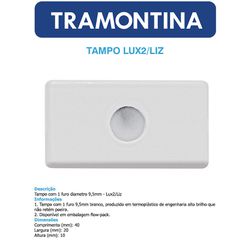 MODULO TAMPO C/ FURO - LINHA LIZ - 04129 - Comercial Leal