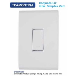 CONJUNTO 4X2 INTERRUPTOR SIMPLES 10A 250V - LIZ - ... - Comercial Leal