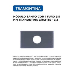 MÓDULO TAMPO COM FURO GRAFITE - LINHA LIZ - 10192 - Comercial Leal